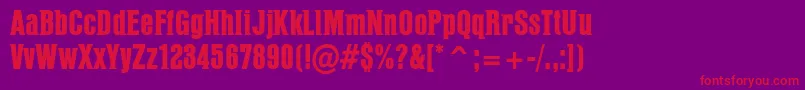 PffusionHeavy Font – Red Fonts on Purple Background