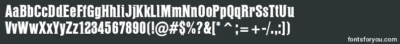 PffusionHeavy Font – White Fonts on Black Background