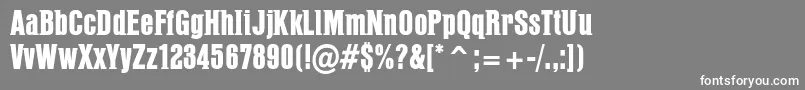 PffusionHeavy Font – White Fonts on Gray Background