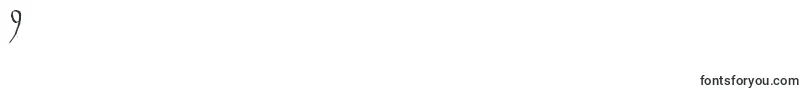 Czcionka VelvetDream – czcionki cyfry 9