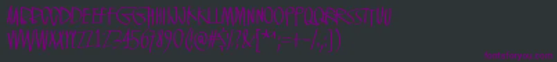 フォントVelvetDream – 黒い背景に紫のフォント