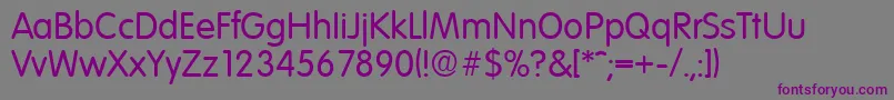 VolkswagenSerialRegularDb Font – Purple Fonts on Gray Background
