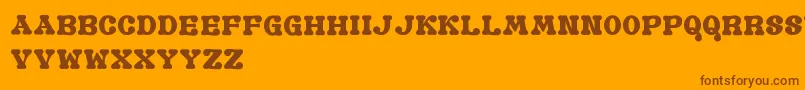 GomariceOldBook Font – Brown Fonts on Orange Background