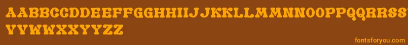 GomariceOldBook Font – Orange Fonts on Brown Background