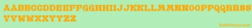 GomariceOldBook Font – Orange Fonts on Green Background
