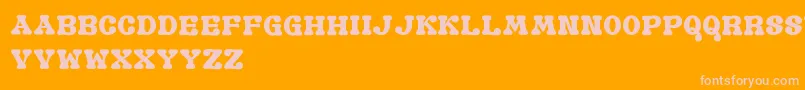 GomariceOldBook Font – Pink Fonts on Orange Background