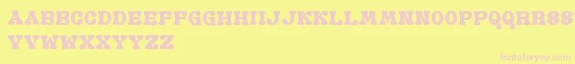 GomariceOldBook Font – Pink Fonts on Yellow Background