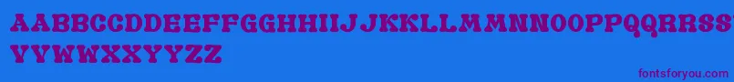 GomariceOldBook-Schriftart – Violette Schriften auf blauem Hintergrund