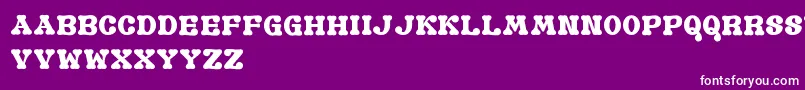 GomariceOldBook-fontti – valkoiset fontit violetilla taustalla