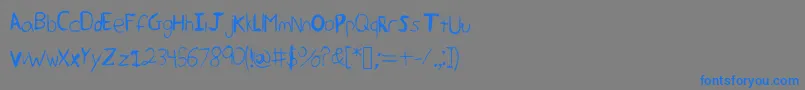 フォントSummerWriting – 灰色の背景に青い文字