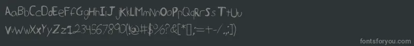 フォントSummerWriting – 黒い背景に灰色の文字