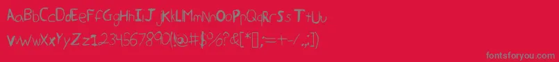 SummerWriting Font – Gray Fonts on Red Background