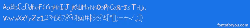 Шрифт SummerWriting – розовые шрифты на синем фоне