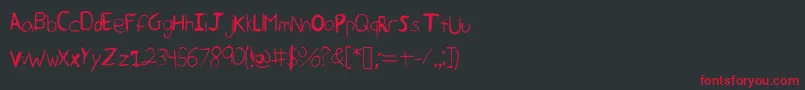 SummerWriting Font – Red Fonts on Black Background