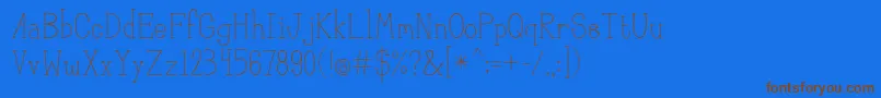 Meganserif Font – Brown Fonts on Blue Background