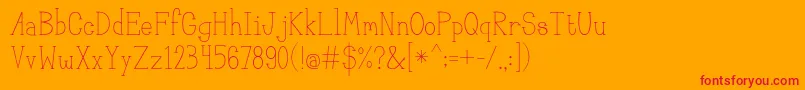 Meganserif Font – Red Fonts on Orange Background