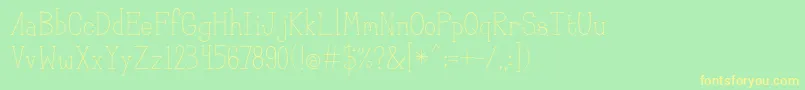 Meganserif Font – Yellow Fonts on Green Background