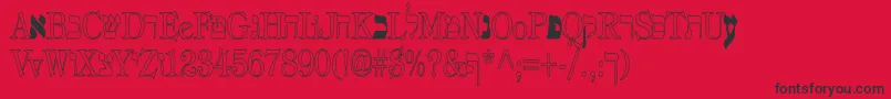 Hebrewhc Font – Black Fonts on Red Background