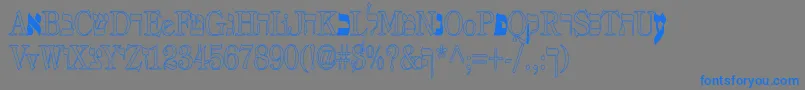 Hebrewhc Font – Blue Fonts on Gray Background