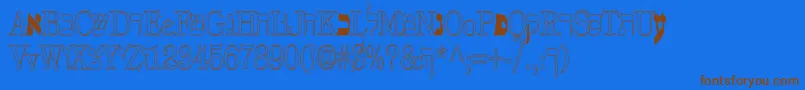 Hebrewhc Font – Brown Fonts on Blue Background