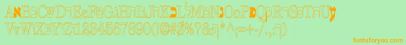 Hebrewhc Font – Orange Fonts on Green Background