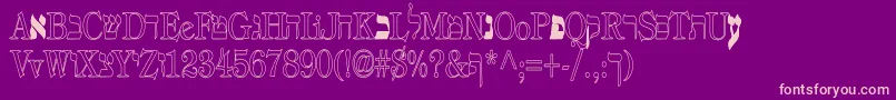 Hebrewhc Font – Pink Fonts on Purple Background