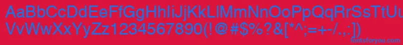 AlpsNormal Font – Blue Fonts on Red Background