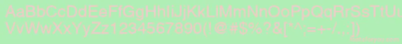 Police AlpsNormal – polices roses sur fond vert