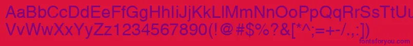 AlpsNormal Font – Purple Fonts on Red Background