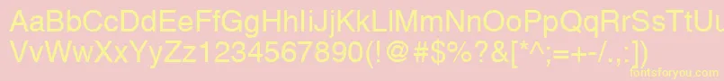 Police AlpsNormal – polices jaunes sur fond rose
