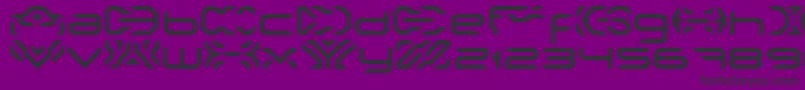 NakkiLdr-fontti – mustat fontit violetilla taustalla