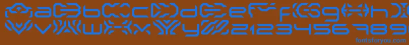 NakkiLdr Font – Blue Fonts on Brown Background