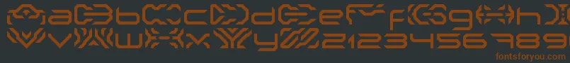 Шрифт NakkiLdr – коричневые шрифты на чёрном фоне
