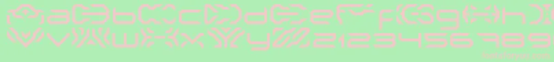 NakkiLdr Font – Pink Fonts on Green Background