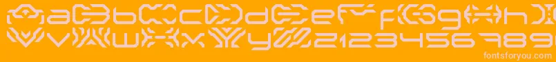 NakkiLdr Font – Pink Fonts on Orange Background