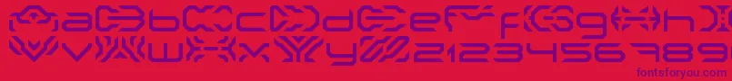 Шрифт NakkiLdr – фиолетовые шрифты на красном фоне