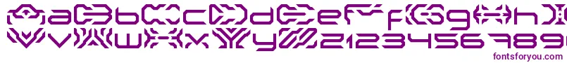 NakkiLdr Font – Purple Fonts on White Background