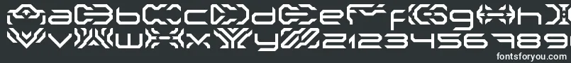 NakkiLdr-fontti – valkoiset fontit mustalla taustalla