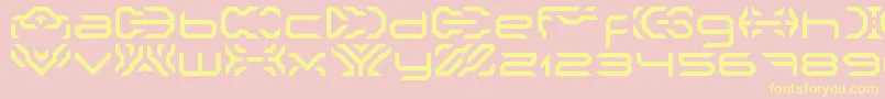 NakkiLdr Font – Yellow Fonts on Pink Background