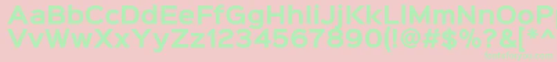 Sinkinsans700bold-Schriftart – Grüne Schriften auf rosa Hintergrund