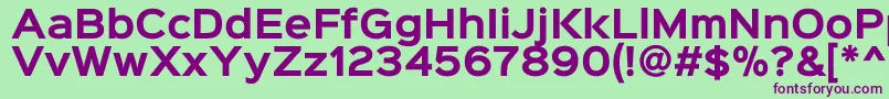 フォントSinkinsans700bold – 緑の背景に紫のフォント
