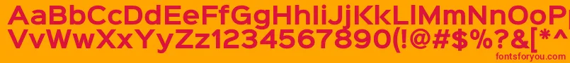 Sinkinsans700bold Font – Red Fonts on Orange Background