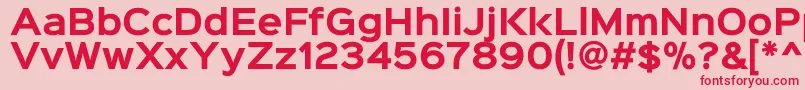 Sinkinsans700bold Font – Red Fonts on Pink Background