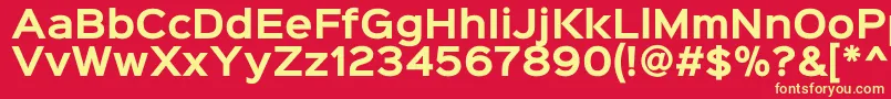 Sinkinsans700bold Font – Yellow Fonts on Red Background