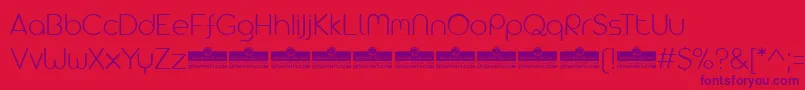 AristaProAlternateExtralightTrial Font – Purple Fonts on Red Background