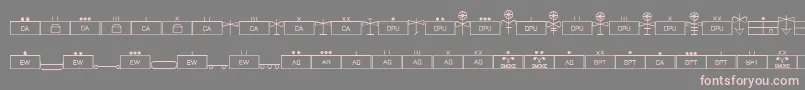 fuente EsriMilsym04 – Fuentes Rosadas Sobre Fondo Gris