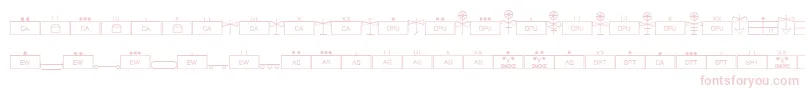 fuente EsriMilsym04 – Fuentes Rosadas Sobre Fondo Blanco