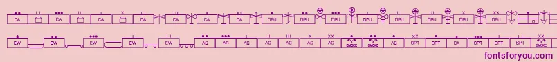 fuente EsriMilsym04 – Fuentes Moradas Sobre Fondo Rosa