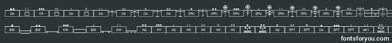 フォントEsriMilsym04 – 白い文字