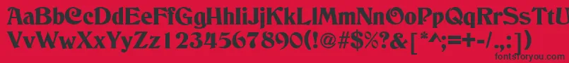 ColumbusRegular Font – Black Fonts on Red Background